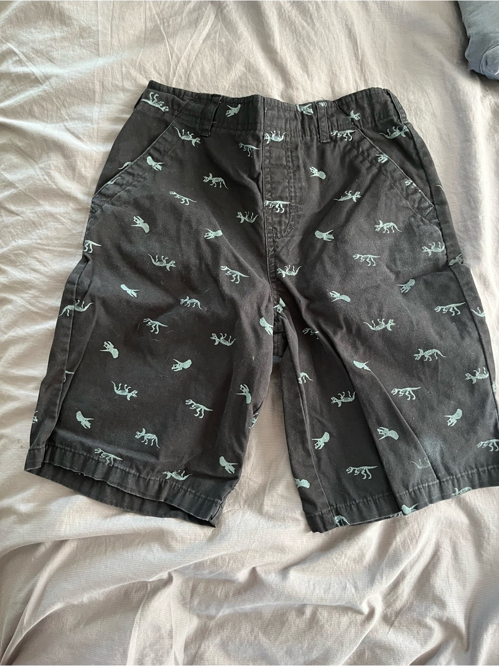 Garanimals Black Cargo Shorts with dino Print gray and black
